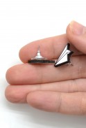 Paper Airplane Stud Earrings